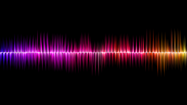 sound wave displayed in color
