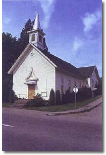 white church with steeple