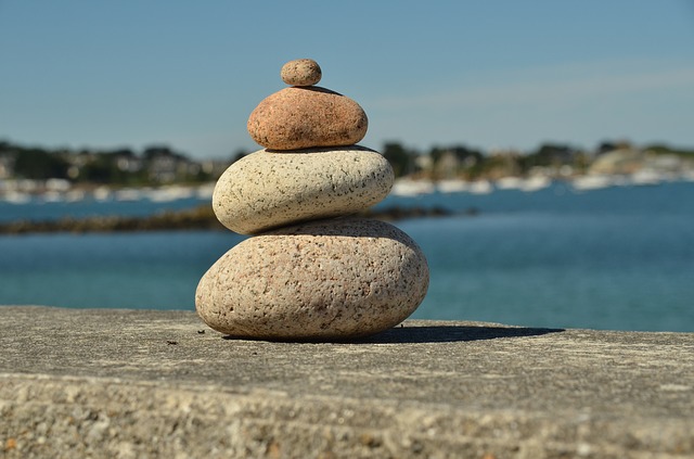 stones stacked up on top of one another