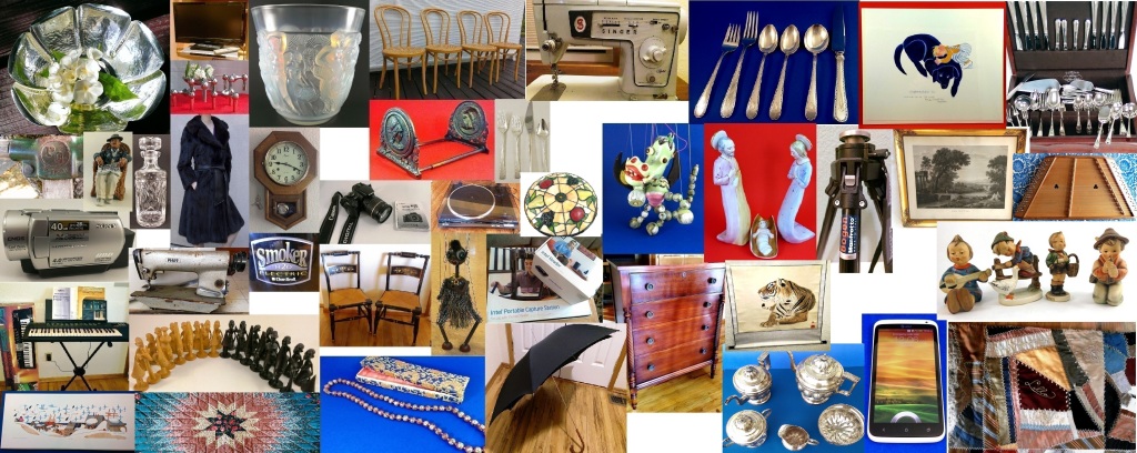a collage of items for donation