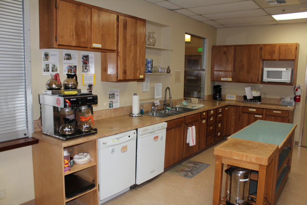 kitchen view of sink and counters