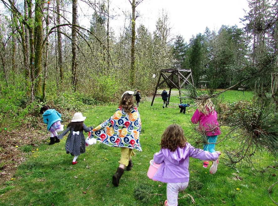 kids playing in a park