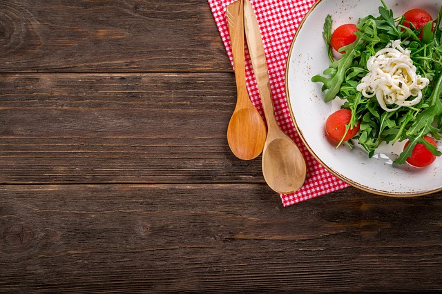 a plate of food on a table