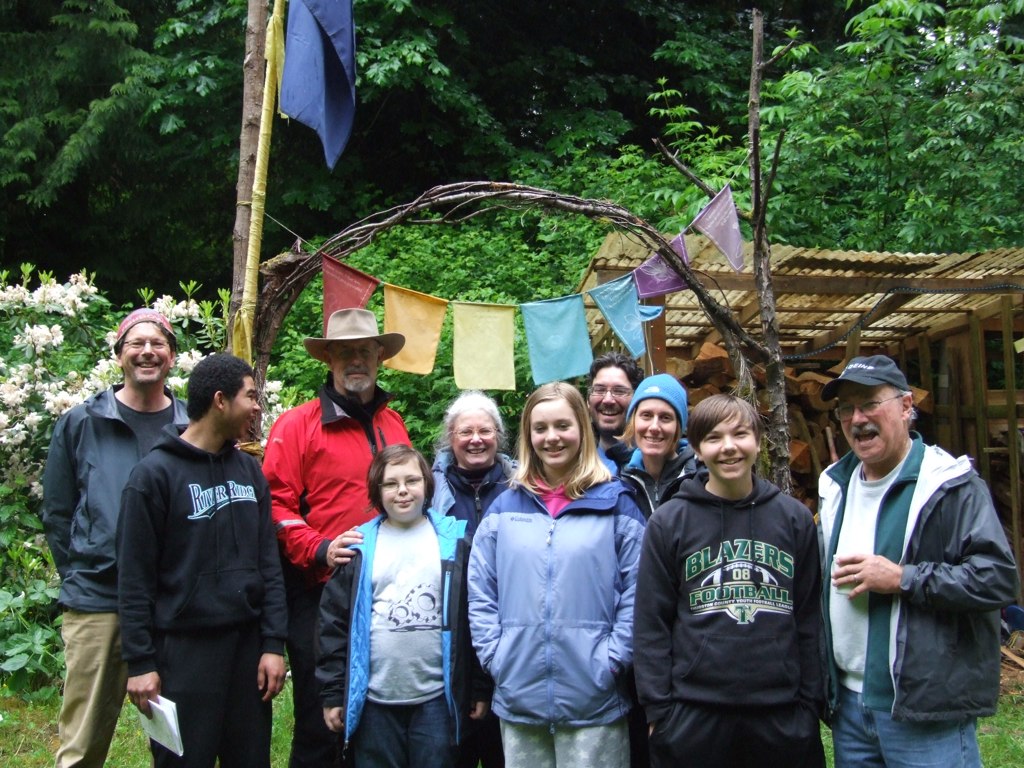 A group of young people with adult mentors