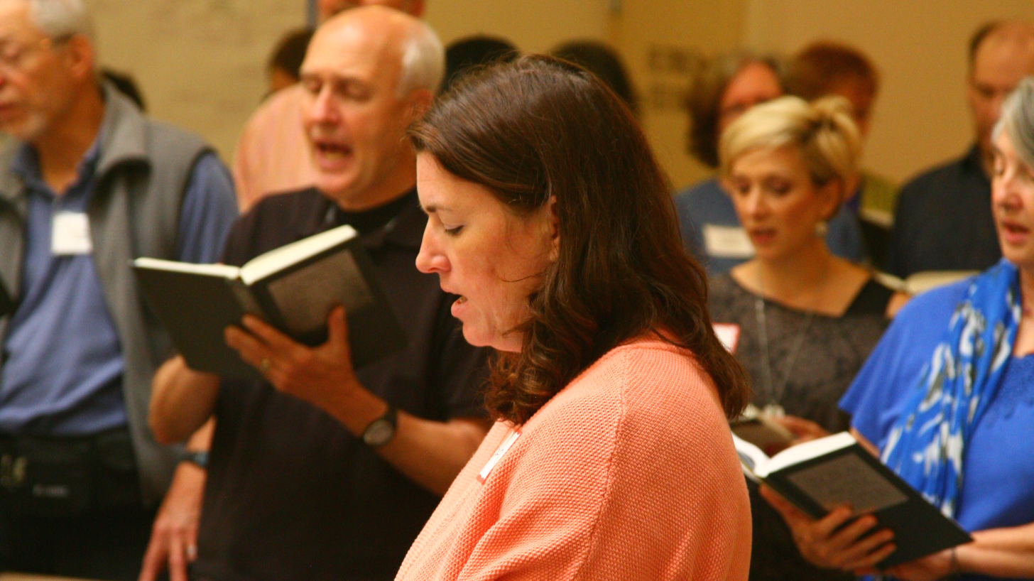 Members of the choir singin